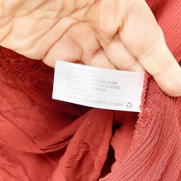 Mossimo Large Womens Sienna Boho Popover Top - Picture 4 of 6